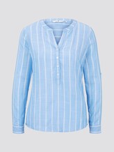Strukturierte Bluse - Frauen - blue stripe vertical Strukturierte Bluse - Frauen - blue stripe vertical - 7 - TOM TAILOR