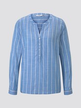 Strukturierte Bluse - Frauen - blue stripe vertical Strukturierte Bluse - Frauen - blue stripe vertical - 7 - TOM TAILOR