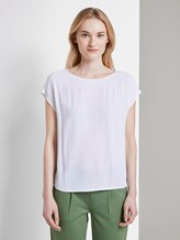 Shirt mit Schlüsselloch-Öffnung hinten - Frauen - White Shirt mit Schlüsselloch-Öffnung hinten - Frauen - White - 1 - TOM TAILOR Denim