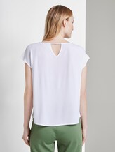 Shirt mit Schlüsselloch-Öffnung hinten - Frauen - White Shirt mit Schlüsselloch-Öffnung hinten - Frauen - White - 2 - TOM TAILOR Denim