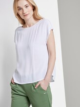 Shirt mit Schlüsselloch-Öffnung hinten - Frauen - White Shirt mit Schlüsselloch-Öffnung hinten - Frauen - White - 5 - TOM TAILOR Denim