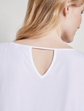 Shirt mit Schlüsselloch-Öffnung hinten - Frauen - White Shirt mit Schlüsselloch-Öffnung hinten - Frauen - White - 9 - TOM TAILOR Denim