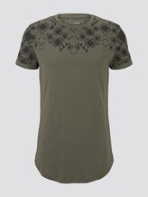 Patroon T-Shirt - Mannen - Dusty Olive Green Patroon T-Shirt - Mannen - Dusty Olive Green - 7 - TOM TAILOR Denim