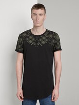 Gemustertes T-Shirt - Männer - Black Gemustertes T-Shirt - Männer - Black - 1 - TOM TAILOR Denim