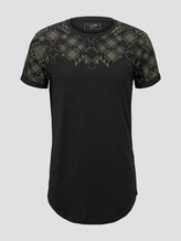 Gemustertes T-Shirt - Männer - Black Gemustertes T-Shirt - Männer - Black - 7 - TOM TAILOR Denim