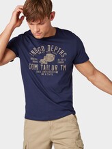 T-shirt with print - Men - True Dark Blue T-shirt with print - Men - True Dark Blue - 5 - TOM TAILOR
