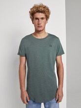 T-Shirt mit Logo-Stickerei - Männer - dark gable green melange T-Shirt mit Logo-Stickerei - Männer - dark gable green melange - 1 - TOM TAILOR Denim