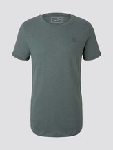 T-Shirt mit Logo-Stickerei - Männer - dark gable green melange T-Shirt mit Logo-Stickerei - Männer - dark gable green melange - 7 - TOM TAILOR Denim