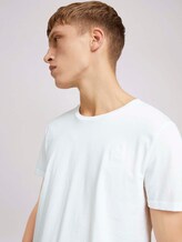 T-Shirt mit Logo-Stickerei - Männer - White T-Shirt mit Logo-Stickerei - Männer - White - 9 - TOM TAILOR Denim
