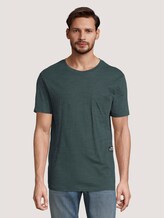 T-Shirt im Mélange-Look - Männer - dark gable green new space dye T-Shirt im Mélange-Look - Männer - dark gable green new space dye - 1 - TOM TAILOR Denim