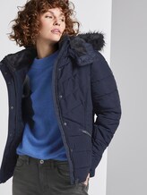 Gewatteerd jack met kunstbont - Vrouwen - Sky Captain Blue Gewatteerd jack met kunstbont - Vrouwen - Sky Captain Blue - 5 - TOM TAILOR