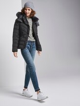 Quilted jacket with imitation fur - Women - Deep Black Quilted jacket with imitation fur - Women - Deep Black - 3 - TOM TAILOR