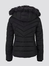 Quilted jacket with imitation fur - Women - Deep Black Quilted jacket with imitation fur - Women - Deep Black - 8 - TOM TAILOR