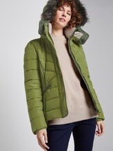 Gewatteerd jack met kunstbont - Frauen - wood green Gewatteerd jack met kunstbont - Frauen - wood green - 5 - TOM TAILOR