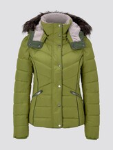 Gewatteerd jack met kunstbont - Frauen - wood green Gewatteerd jack met kunstbont - Frauen - wood green - 7 - TOM TAILOR