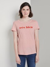 T-Shirt mit Schrift-Print - Frauen - Summer Lotus T-Shirt mit Schrift-Print - Frauen - Summer Lotus - 1 - TOM TAILOR