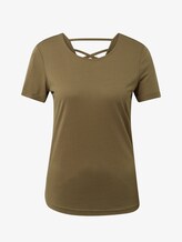 T-Shirt mit Schnürung - Frauen - Dry Greyish Olive T-Shirt mit Schnürung - Frauen - Dry Greyish Olive - 7 - TOM TAILOR