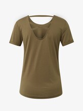 T-Shirt mit Schnürung - Frauen - Dry Greyish Olive T-Shirt mit Schnürung - Frauen - Dry Greyish Olive - 8 - TOM TAILOR