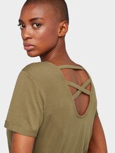T-Shirt mit Schnürung - Frauen - Dry Greyish Olive T-Shirt mit Schnürung - Frauen - Dry Greyish Olive - 9 - TOM TAILOR