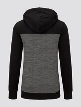 Hoody mit Teilungsnaht - Männer - grey melange structure print Hoody mit Teilungsnaht - Männer - grey melange structure print - 8 - TOM TAILOR Denim