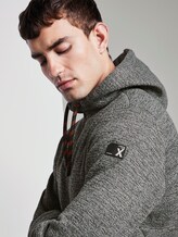 Gefütterte Strickjacke mit Kapuze - Männer - Black Grey White Mouline Gefütterte Strickjacke mit Kapuze - Männer - Black Grey White Mouline - 9 - TOM TAILOR