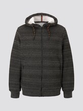 Gefütterte Strickjacke mit Kapuze - Männer - dark grey light grey mouline Gefütterte Strickjacke mit Kapuze - Männer - dark grey light grey mouline - 7 - TOM TAILOR