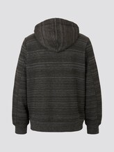 Gefütterte Strickjacke mit Kapuze - Männer - dark grey light grey mouline Gefütterte Strickjacke mit Kapuze - Männer - dark grey light grey mouline - 8 - TOM TAILOR