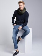 Sweater mit Kaschmir-Anteil - Männer - Knitted Navy Melange Sweater mit Kaschmir-Anteil - Männer - Knitted Navy Melange - 3 - TOM TAILOR