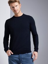 Sweater mit Kaschmir-Anteil - Männer - Knitted Navy Melange Sweater mit Kaschmir-Anteil - Männer - Knitted Navy Melange - 5 - TOM TAILOR