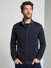 Strickjacke mit Stehkragen - Männer - Sky Captain Blue Strickjacke mit Stehkragen - Männer - Sky Captain Blue - 5 - TOM TAILOR