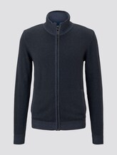 Strickjacke mit Stehkragen - Männer - Sky Captain Blue Strickjacke mit Stehkragen - Männer - Sky Captain Blue - 7 - TOM TAILOR