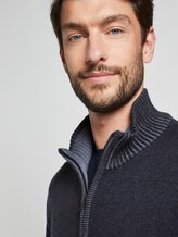 Strickjacke mit Stehkragen - Männer - Sky Captain Blue Strickjacke mit Stehkragen - Männer - Sky Captain Blue - 9 - TOM TAILOR