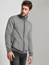 Strickjacke mit Stehkragen - Männer - smooth grey melange Strickjacke mit Stehkragen - Männer - smooth grey melange - 5 - TOM TAILOR