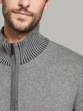 Strickjacke mit Stehkragen - Männer - smooth grey melange Strickjacke mit Stehkragen - Männer - smooth grey melange - 9 - TOM TAILOR