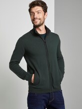 Strickjacke mit Stehkragen - Männer - wood lake green Strickjacke mit Stehkragen - Männer - wood lake green - 5 - TOM TAILOR