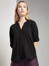 Tunic blouse with Henley neckline - Women - Deep Black Tunic blouse with Henley neckline - Women - Deep Black - 5 - TOM TAILOR Denim