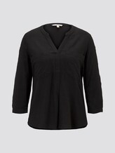 Tunic blouse with Henley neckline - Women - Deep Black Tunic blouse with Henley neckline - Women - Deep Black - 7 - TOM TAILOR Denim