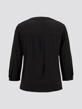 Tunic blouse with Henley neckline - Women - Deep Black Tunic blouse with Henley neckline - Women - Deep Black - 8 - TOM TAILOR Denim