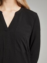 Tunic blouse with Henley neckline - Women - Deep Black Tunic blouse with Henley neckline - Women - Deep Black - 9 - TOM TAILOR Denim
