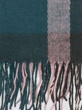 Checked shawl with fringes - Women - green herringbone check Checked shawl with fringes - Women - green herringbone check - 9 - TOM TAILOR Denim