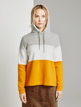 Hoody with colour blocking - Women - yellow coloblock Hoody with colour blocking - Women - yellow coloblock - 1 - TOM TAILOR Denim