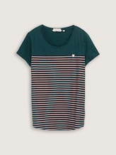 Gestreiftes T-Shirt - Frauen - green rose stripe Gestreiftes T-Shirt - Frauen - green rose stripe - 7 - TOM TAILOR Denim