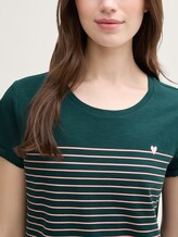 Gestreiftes T-Shirt - Frauen - green rose stripe Gestreiftes T-Shirt - Frauen - green rose stripe - 9 - TOM TAILOR Denim