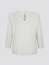 Langarmshirt mit Schleife am Rücken - Frauen - Off White Langarmshirt mit Schleife am Rücken - Frauen - Off White - 8 - TOM TAILOR Denim