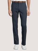 Strukturierte Chino Hose mit Gürtel - Männer - navy grindel mix Strukturierte Chino Hose mit Gürtel - Männer - navy grindel mix - 1 - TOM TAILOR Denim