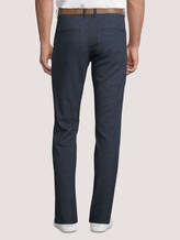 Strukturierte Chino Hose mit Gürtel - Männer - navy grindel mix Strukturierte Chino Hose mit Gürtel - Männer - navy grindel mix - 2 - TOM TAILOR Denim