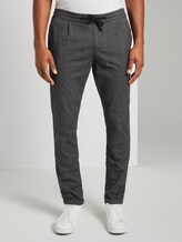 Jogginghose Cropped mit Musterung - Männer - grey small check Jogginghose Cropped mit Musterung - Männer - grey small check - 1 - TOM TAILOR Denim