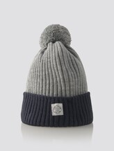 Beanie with a pompom - Men - Knit Grey Melange Beanie with a pompom - Men - Knit Grey Melange - 7 - TOM TAILOR