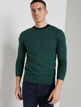 Schlichter Strickpullover - Männer - Midnight Forest Green Mélange Schlichter Strickpullover - Männer - Midnight Forest Green Mélange - 5 - TOM TAILOR