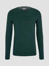 Schlichter Strickpullover - Männer - Midnight Forest Green Mélange Schlichter Strickpullover - Männer - Midnight Forest Green Mélange - 7 - TOM TAILOR